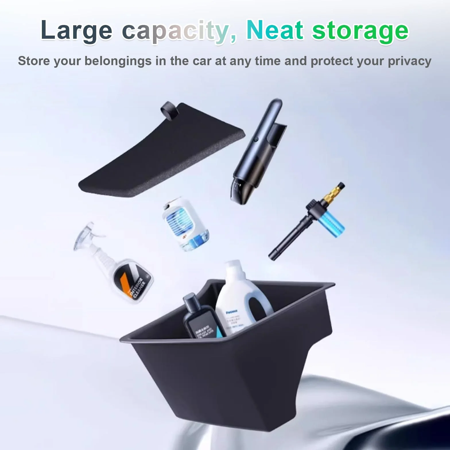 GAFAT Nuevo Tesla Model 3 Highland 2024 2025 Organizador de Maletero, TPE Resistente al Agua, Caja de Almacenamiento para Lado del Maletero, con Tapa Flocada, Tesla Model 3 Accesorios [2 Unidades]