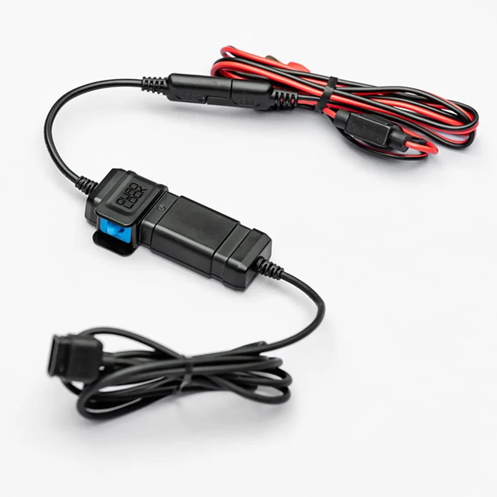 Quad Lock Adaptador USB Inteligente Impermeable de 12 V para Motos, Barcos y Caravanas