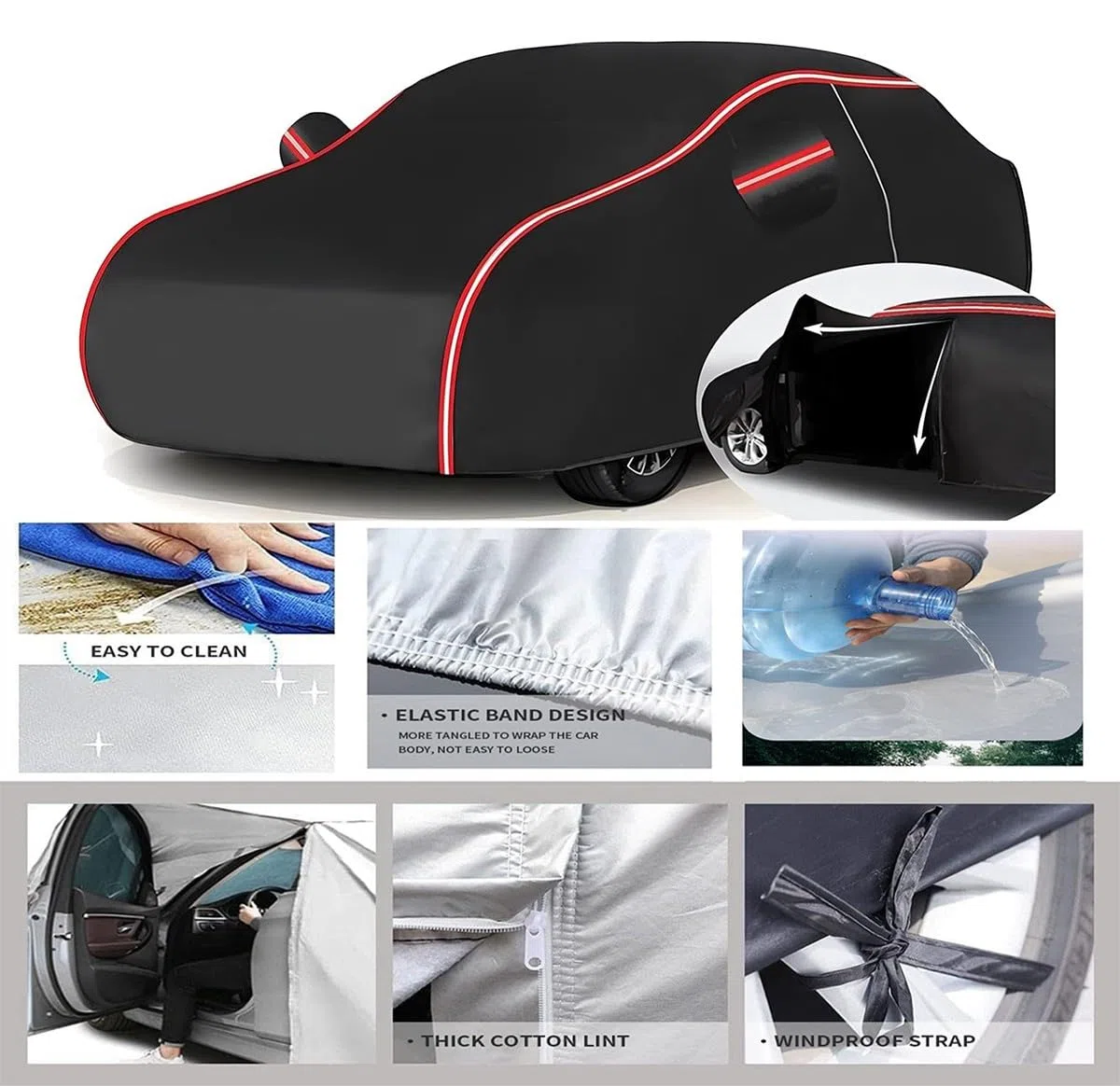 Funda Coche para BMW X2 (2018-2024), Lona Funda Coche Exterior, Funda Protectora Durable con Cremallera, Tela Oxford Impermeable, Anti-UV y Antienvejecimiento