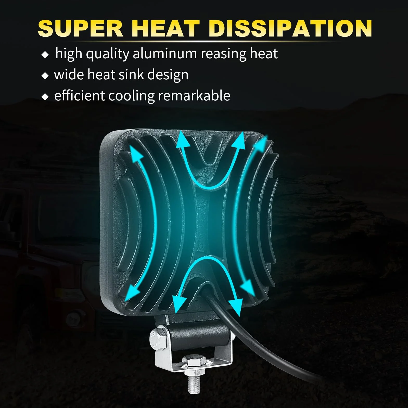 Willpower 10pcs Focos 3.3 Pulgadas 8.4cm 48W Mini LED 12V 24V Barra Luz Trabajo IP67 Impermeable 6000K Antiniebla para Tractor 4x4 Coche Camión Barco Off Road ATV UTV SUV 4WD