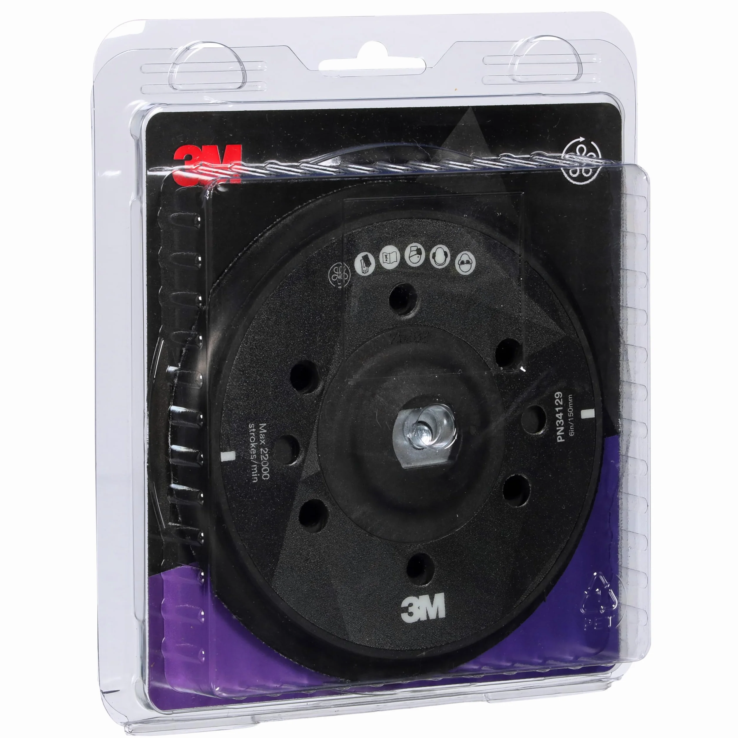 3M Perfect-It Plato soporte para pulidora rotorbital, 150 mm, 34129