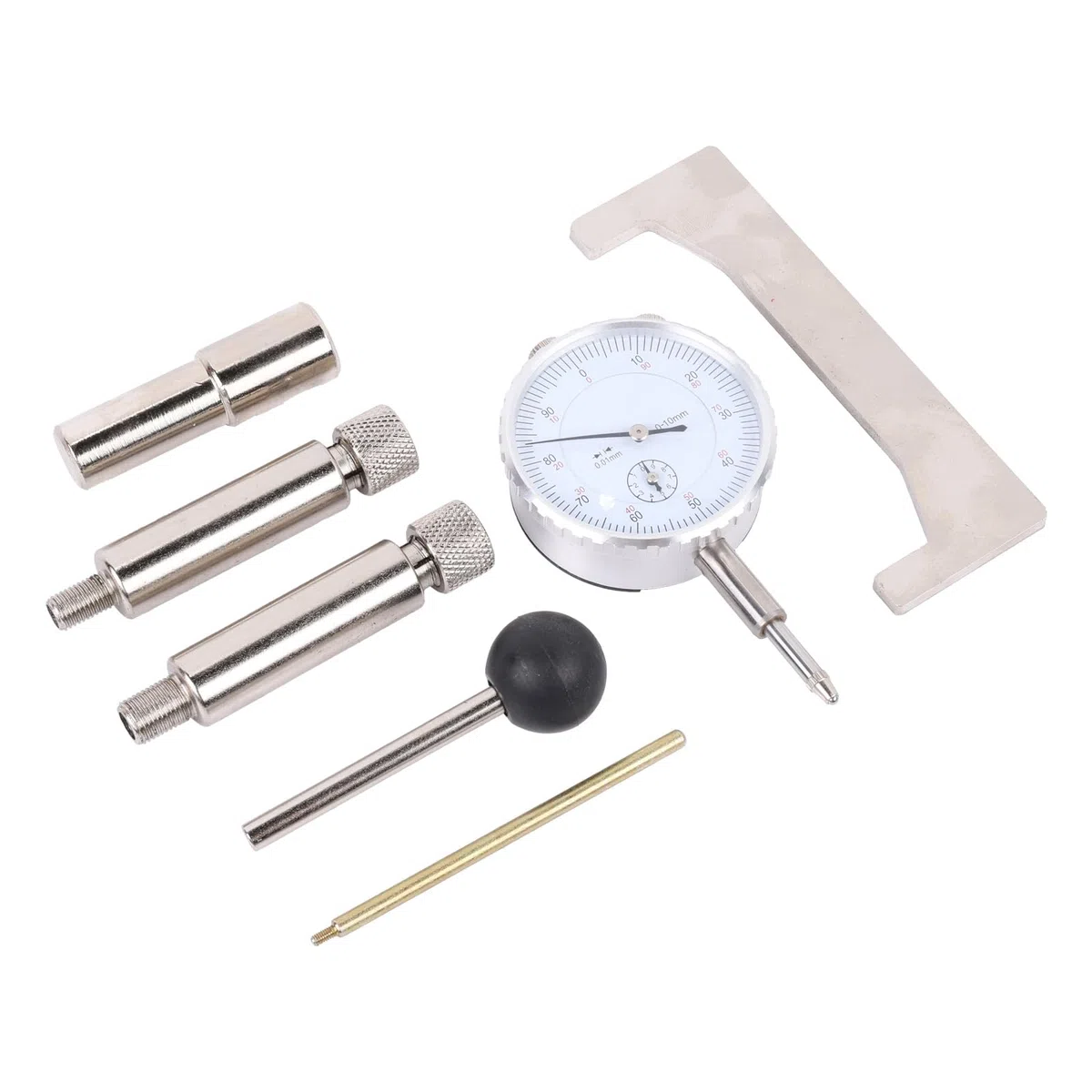 7 piezas de bomba de inyección, herramienta de ajuste, reloj comparador, herramienta de ajuste para bomba de inyección, juego de reparación de bombas de inyección, juego de conectores de