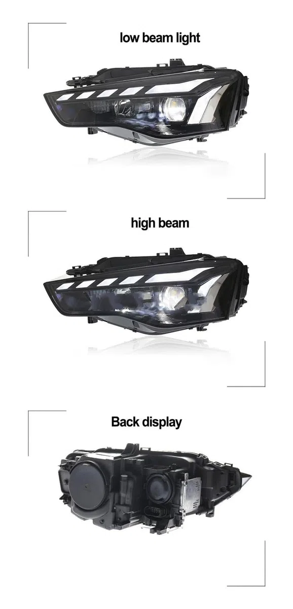 Luces Coche Faro Delantero Para A5 2012-2016 Lente Proyector Conjunto Faros Accesorios Iluminación Para Coche Lámpara Delantera