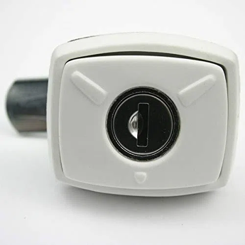Cerradura de puerta de servicio, caja de gas, caravana, caravana, barco, color blanco