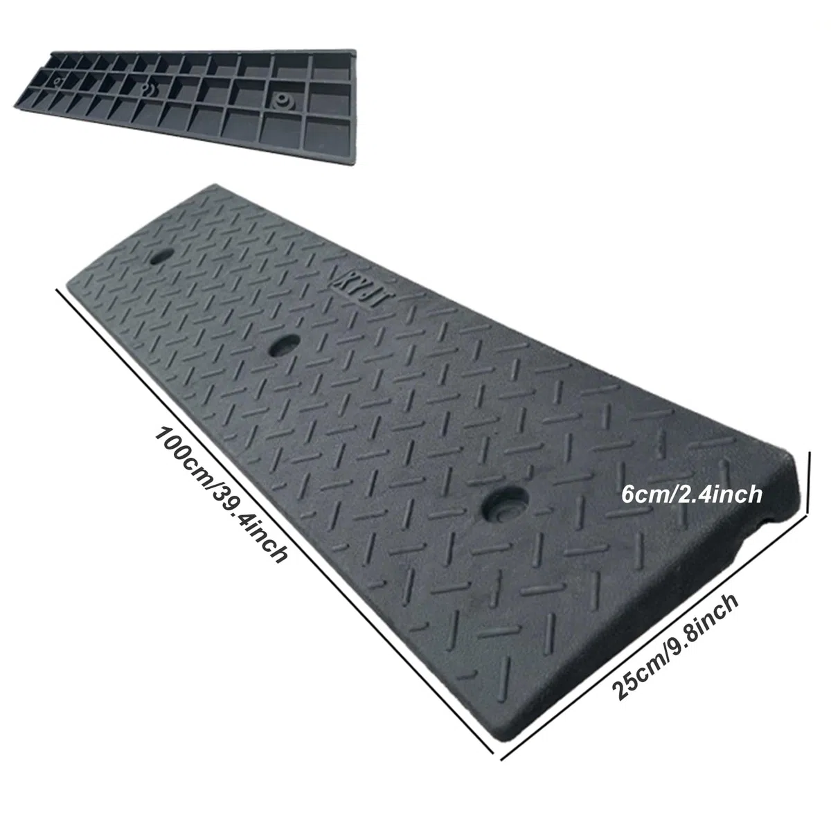 Genérico Rampa de Goma Resistente para sillas de Ruedas - Rampa Segura de 6 cm para umbrales de Scooters de Movilidad Que facilita el Acceso sobre escalones y bordillos - Ideal para usuarios de Silla