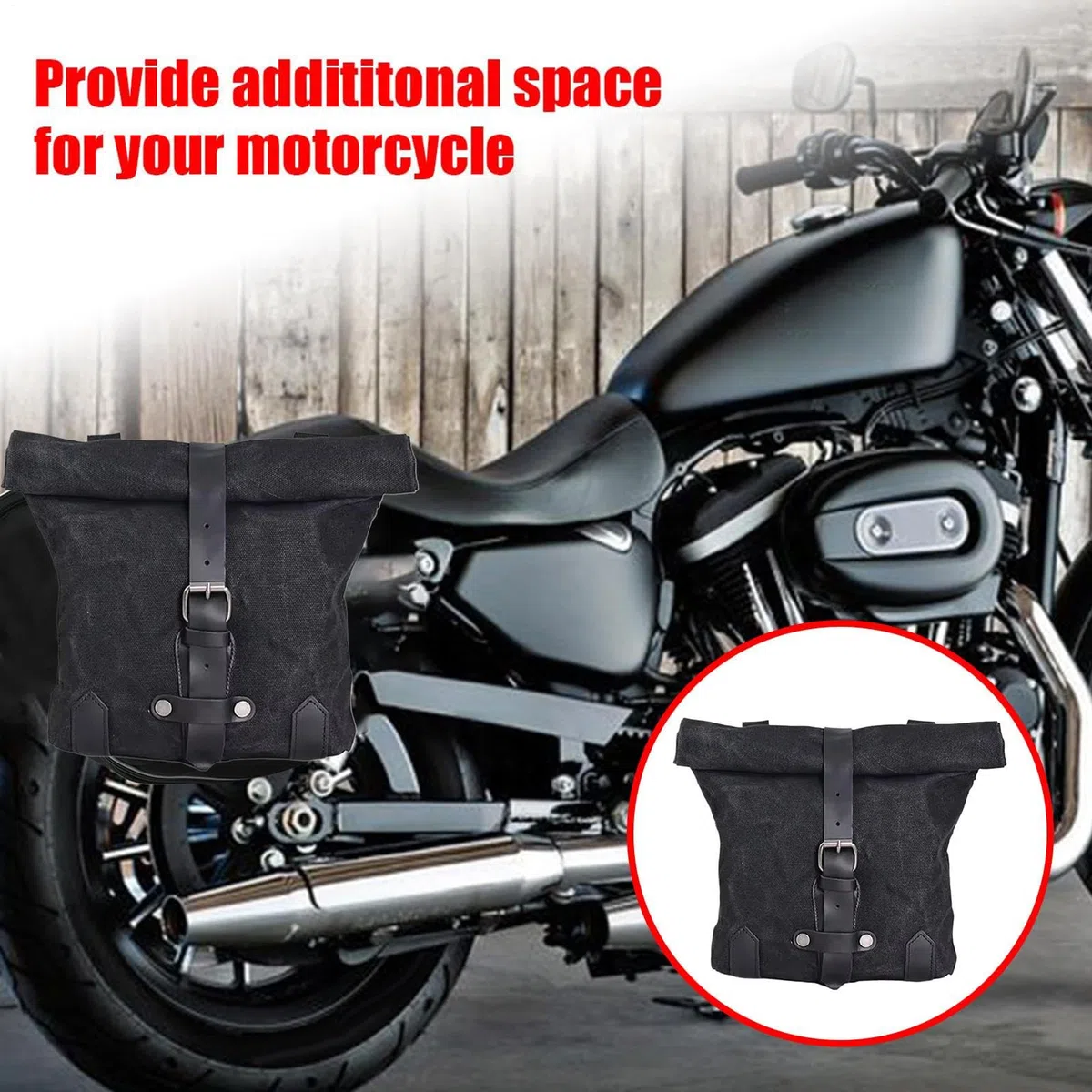 Maletín lateral de motocicleta, alforjas de sillín de motocicletas, de herramientas de moto impermeable vintage de hule - alforjas para equipos de mantenimiento, necesidades diarias