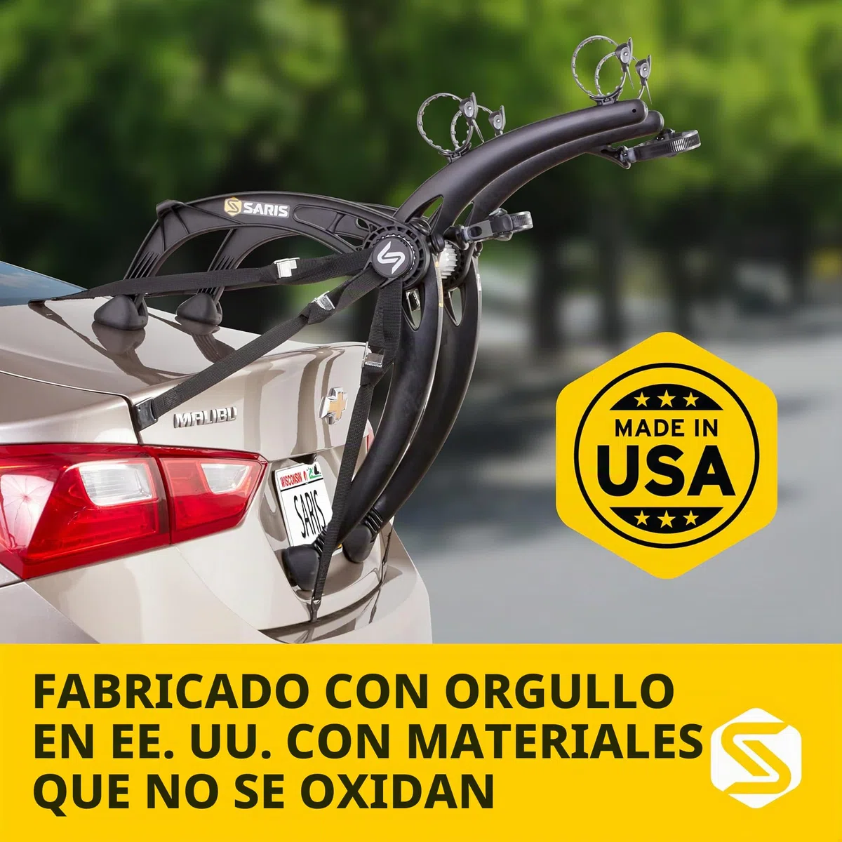 Saris Bones - Portabicicletas para Coche, Maletero o Enganche, Montaje de 2 a 4 Bicicletas