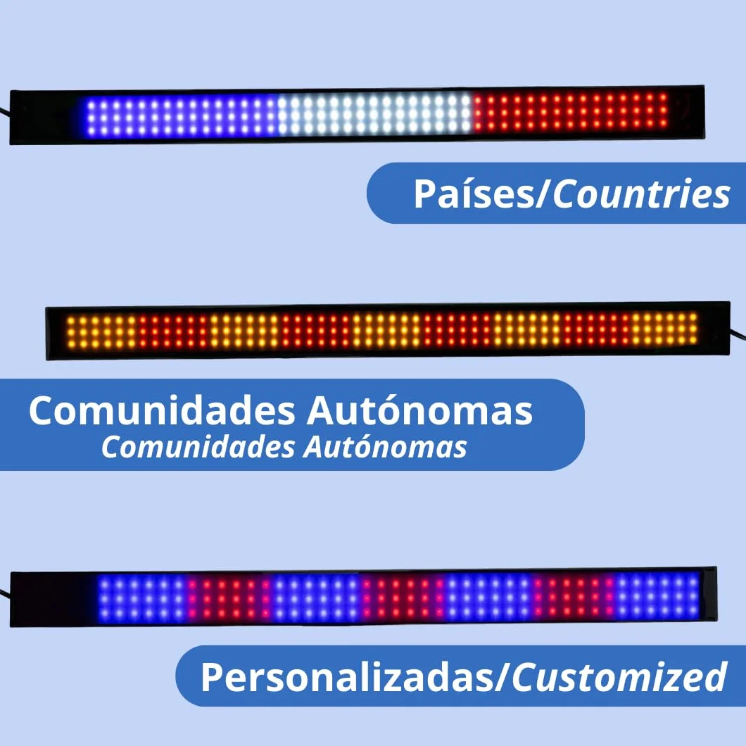 Banderas LED ESPAÑA 12-24V, 144 LED- Bandera Luminosa, Bandera CAMION