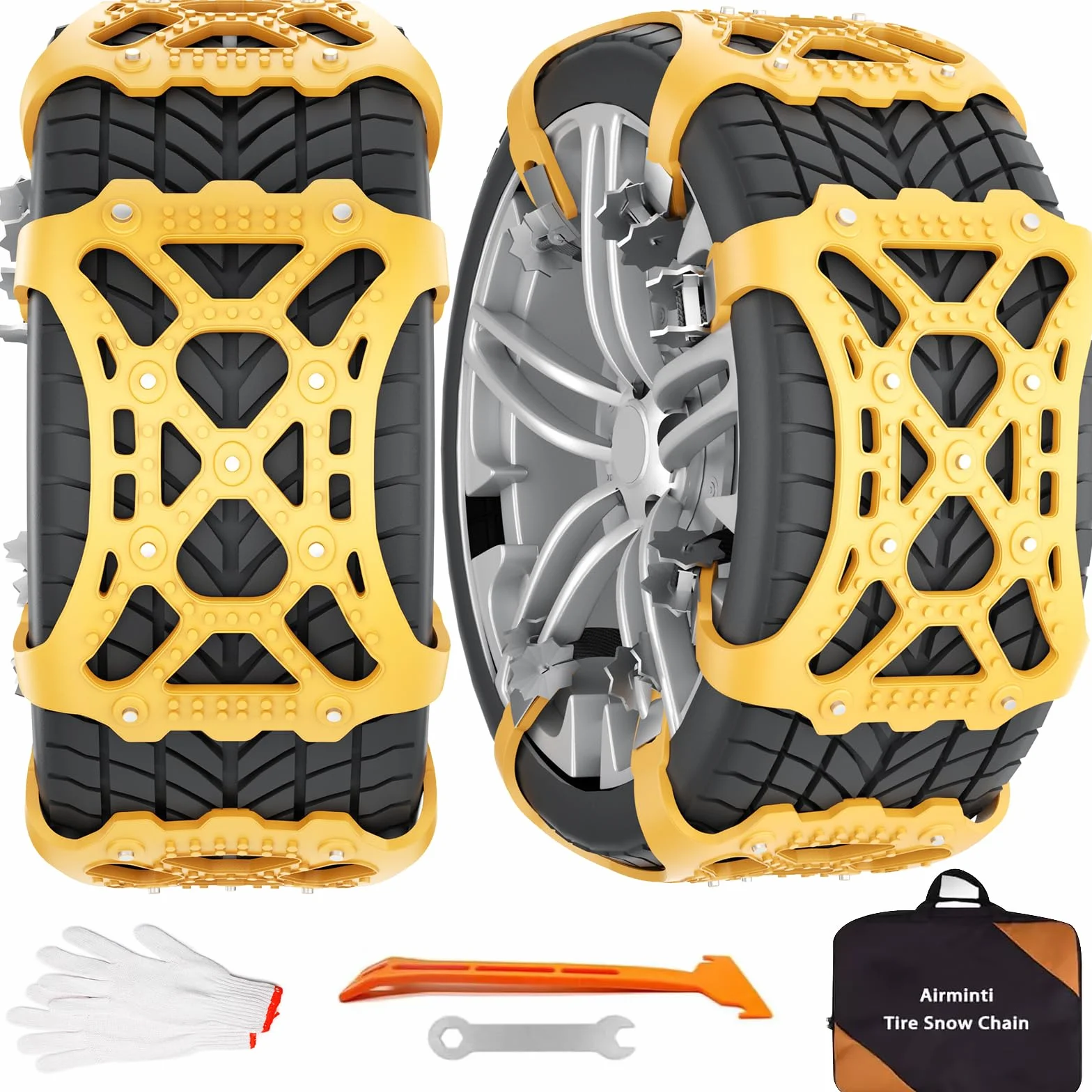 Cadenas De Nieve Universales Para Coche, 6 Unidades Antideslizantes, Para Neumáticos De 165 A 265 Mm De Ancho, Para Vehículos Utilitarios Deportivos, Fáciles De Montar Para Invierno, Hielo, Barro