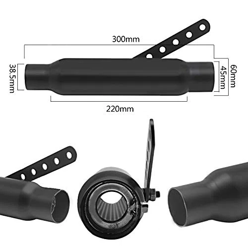 Escape Cafe Racer VT para Moto Custom Negro CB6914