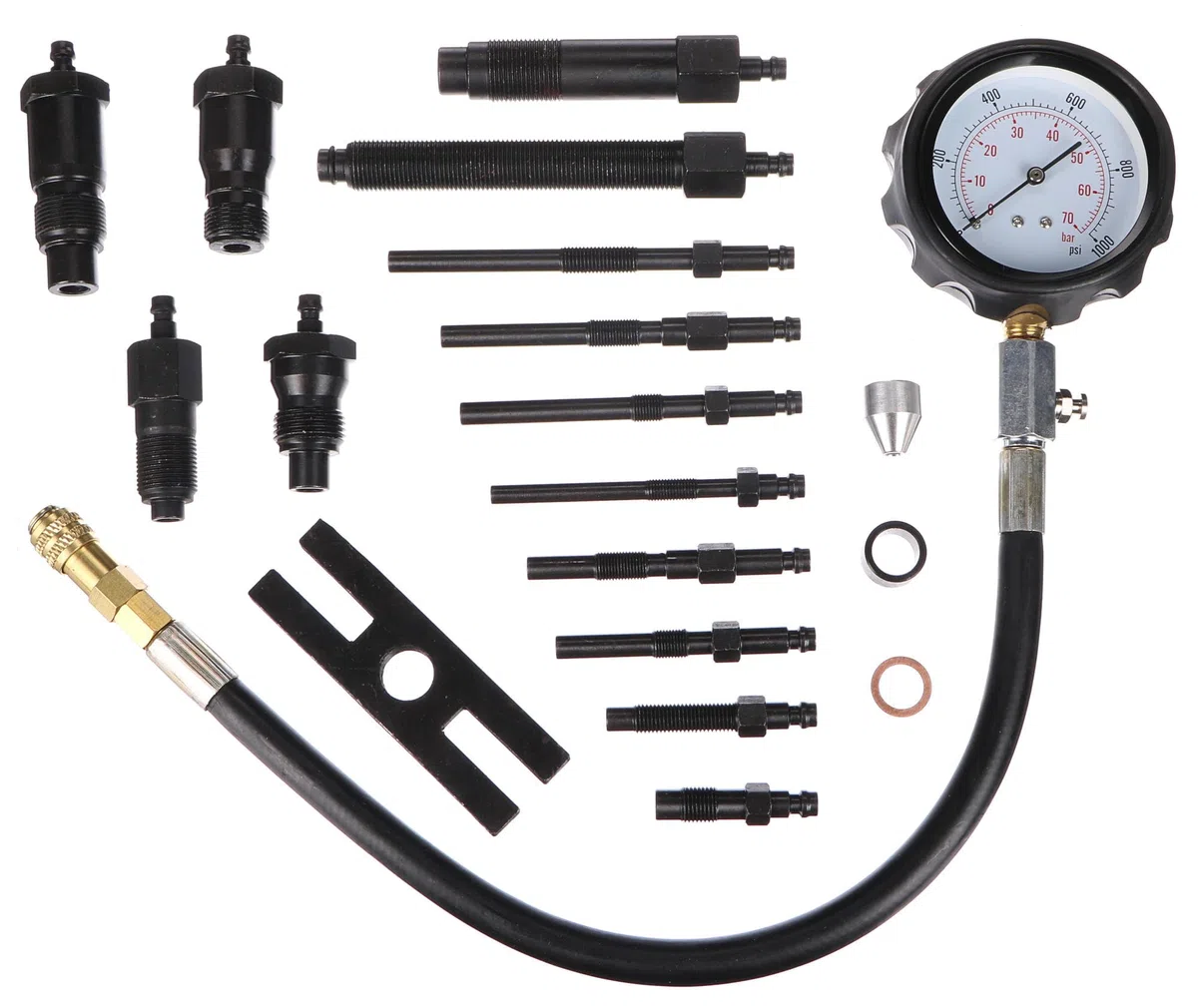 MECHANIC ENGINE TESTER 19 | Comprobador de compresión para motores diesel | 70 bar | manómetro de presión
