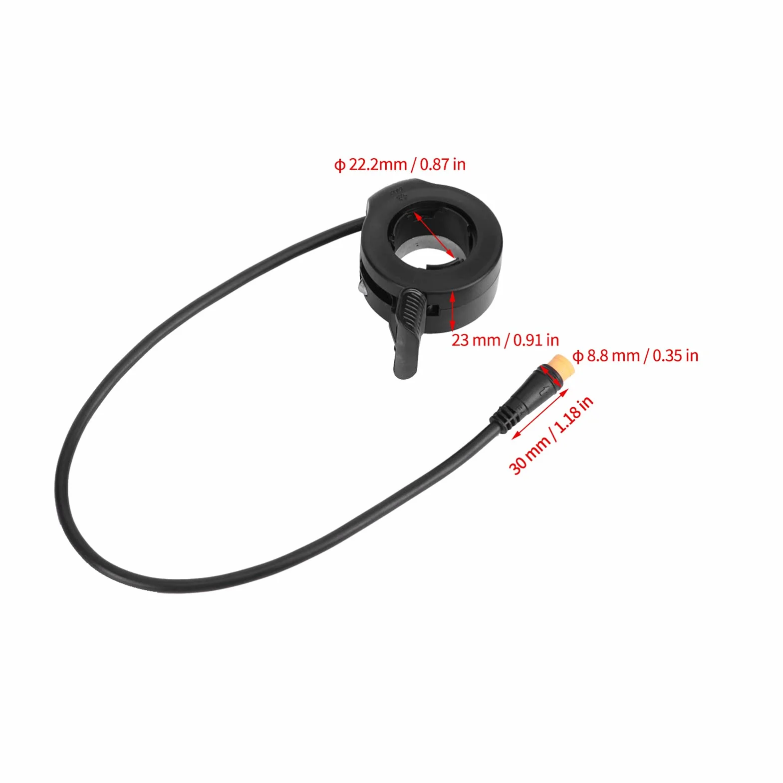 Alomejor - Acelerador de Dedo para Control de Velocidad con Conector Impermeable para Scooters eléctricos