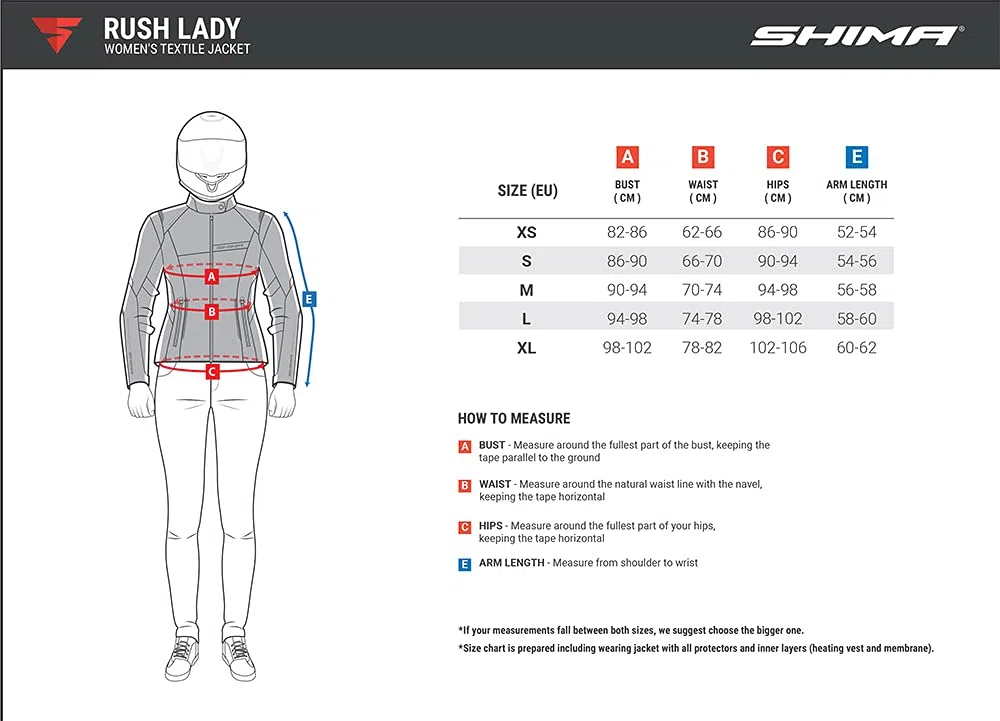 SHIMA Rush Jacket Lady Chaqueta de moto Mujer