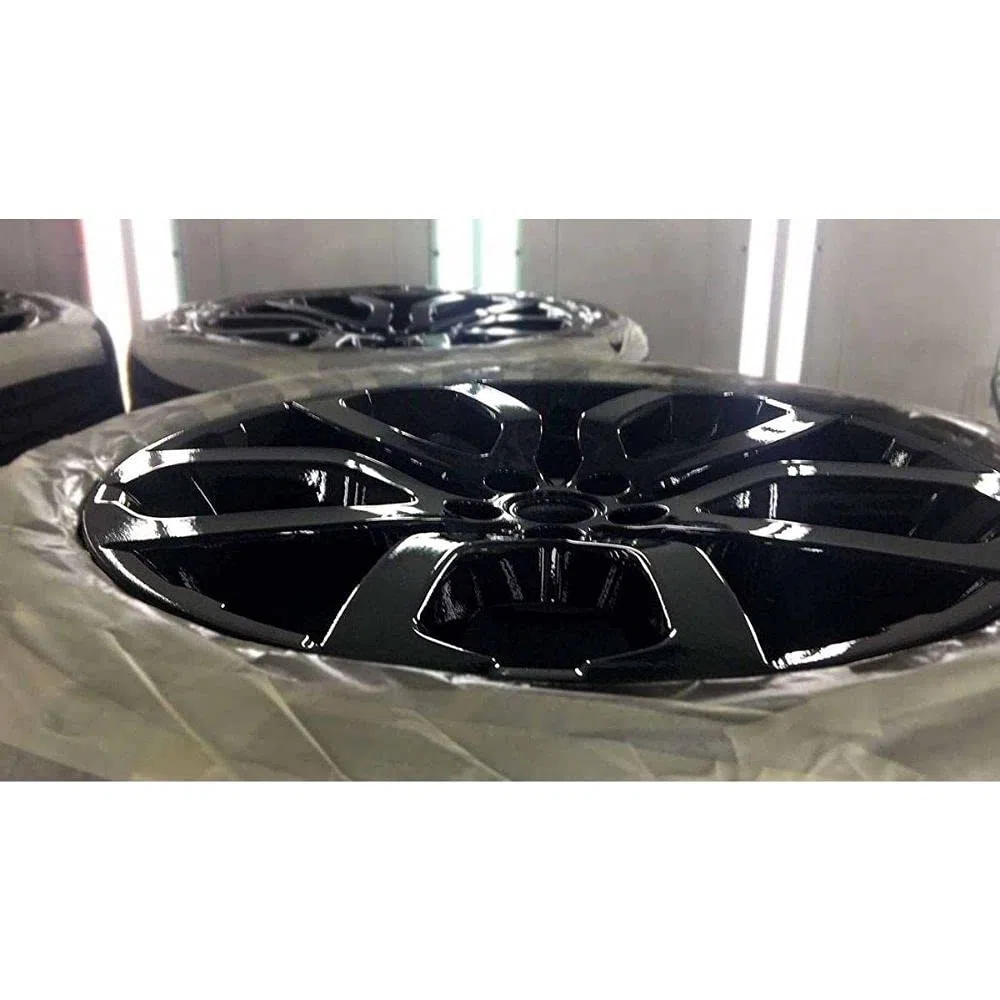 AutoFullCar - Pack Llantas Coche - Negro Extra Brillo - 4 Sprays Negros 2 Sprays Acabado Brillo - Vinilo Líquido Full Dip - 400 ml. Unidad - Wrapping