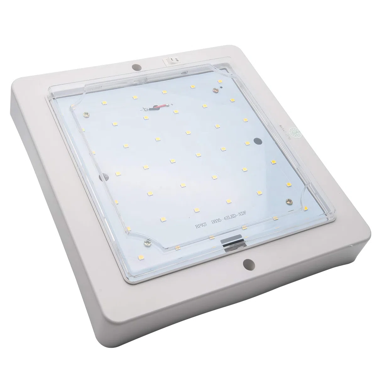 12V-24V LED RV lámpara de techo para caravana camping-Car barco, 9W luces de techo lámpara de techo LED blanco cálido