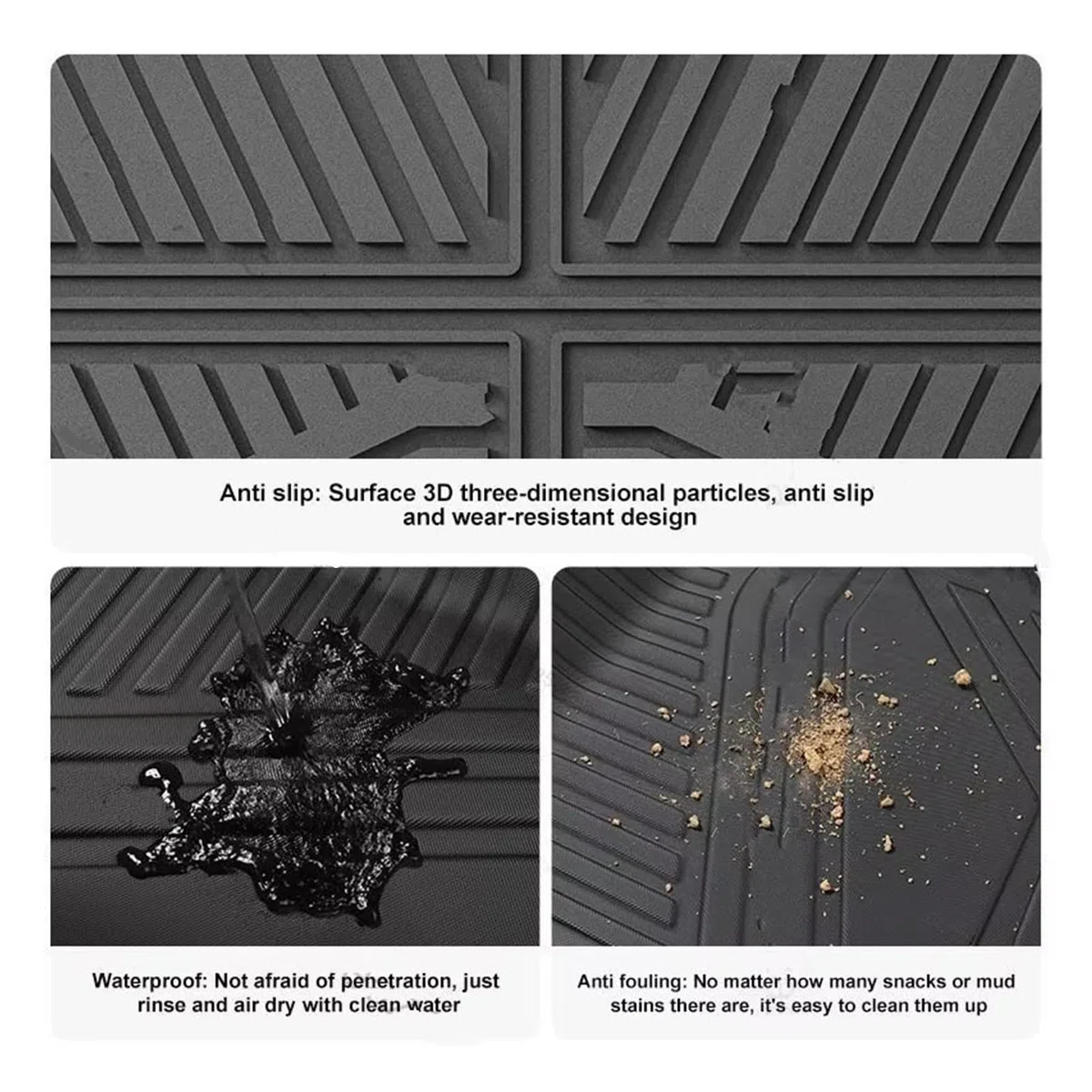 Alfombrilla Maletero Coche para Ebro S400 para HEV para Chery para Tiggo 4 para CSH para PHEV 2025 2026 TPE Estera De Maletero Bandeja Revestimiento Protector Barro(Trunk-Mat)