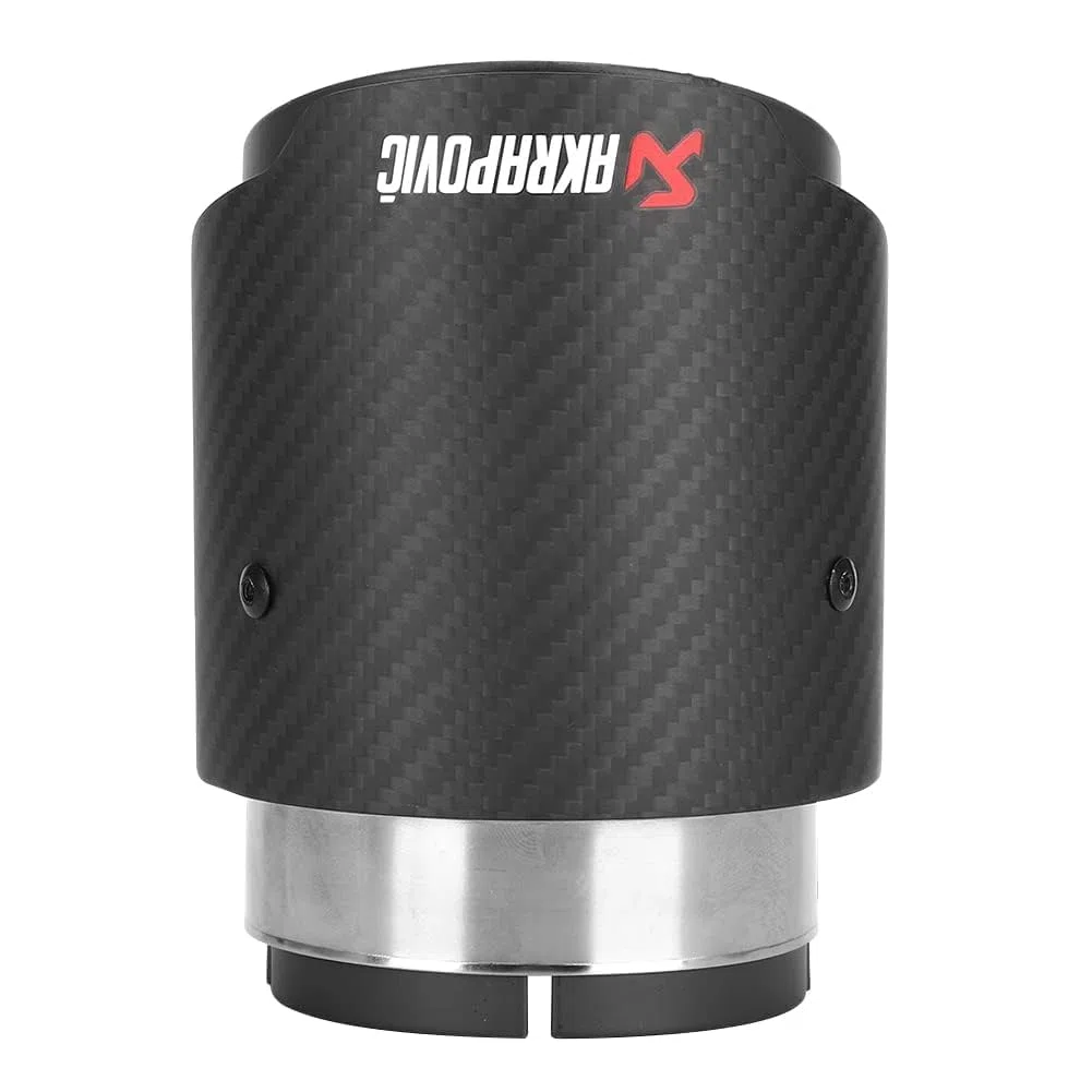 Garganta de Cola, Fibra de Carbono Entrada de 80 Mm Salida de 101 Mm Garganta de Cola Reemplazo de Punta de Tubo de Escape Mate de Lado Recto para CX5 CX4 (Todo negro mate)