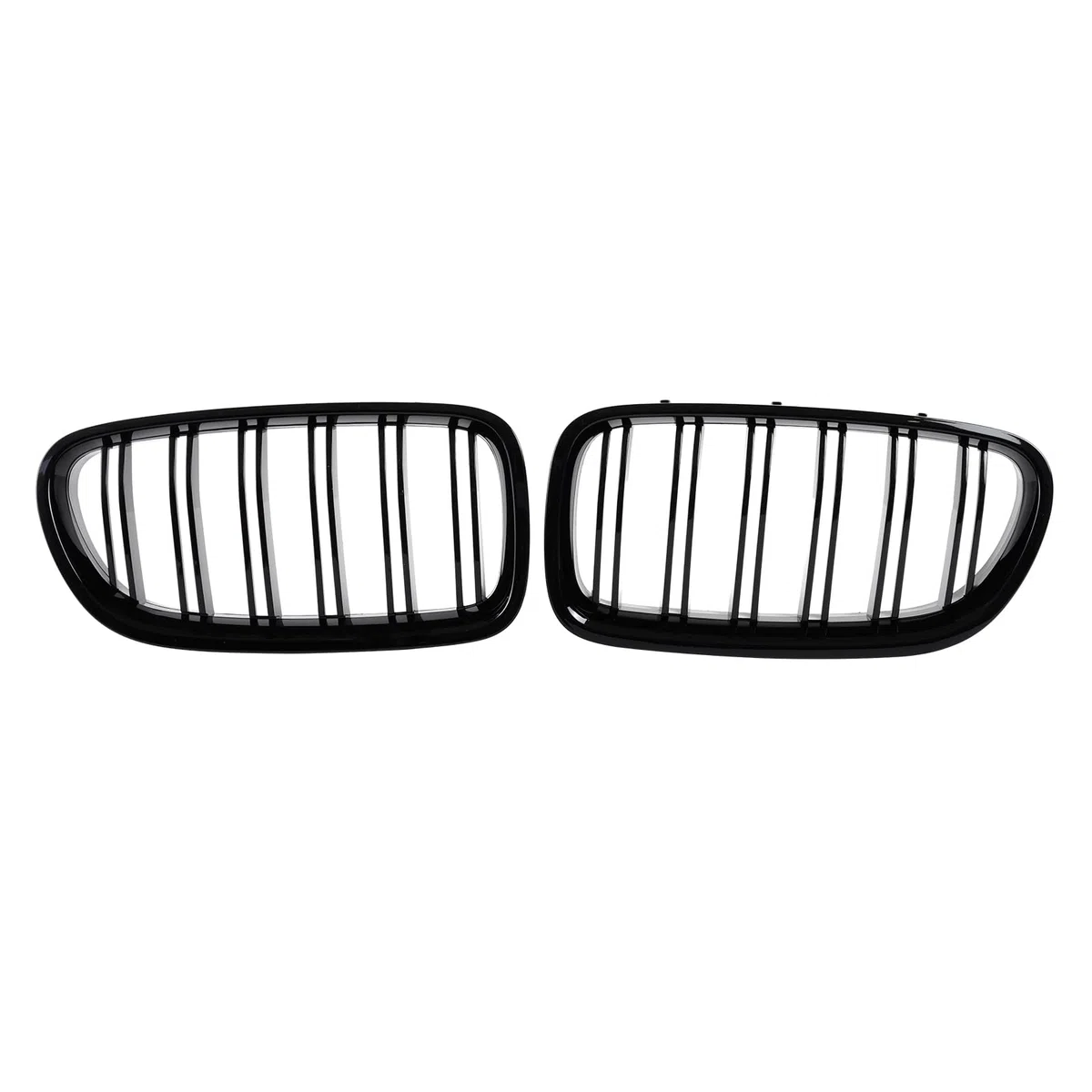 E60 E61 Rejilla de radiador para BMW 5er E60 E61 M5 Parrilla riñones Dobles Negro 2003-2009（For 5er E60 2006-2009）