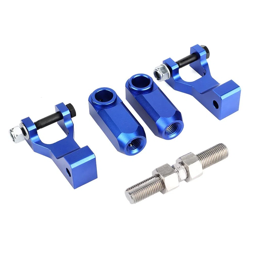 KIMISS Kit de Descenso Trasero Delantero, Frenado y Suspensión ATV, Kit de Descenso Trasero Delantero Ajustable ATV Compatible con Raptor 350 660 700Blue (Azul)
