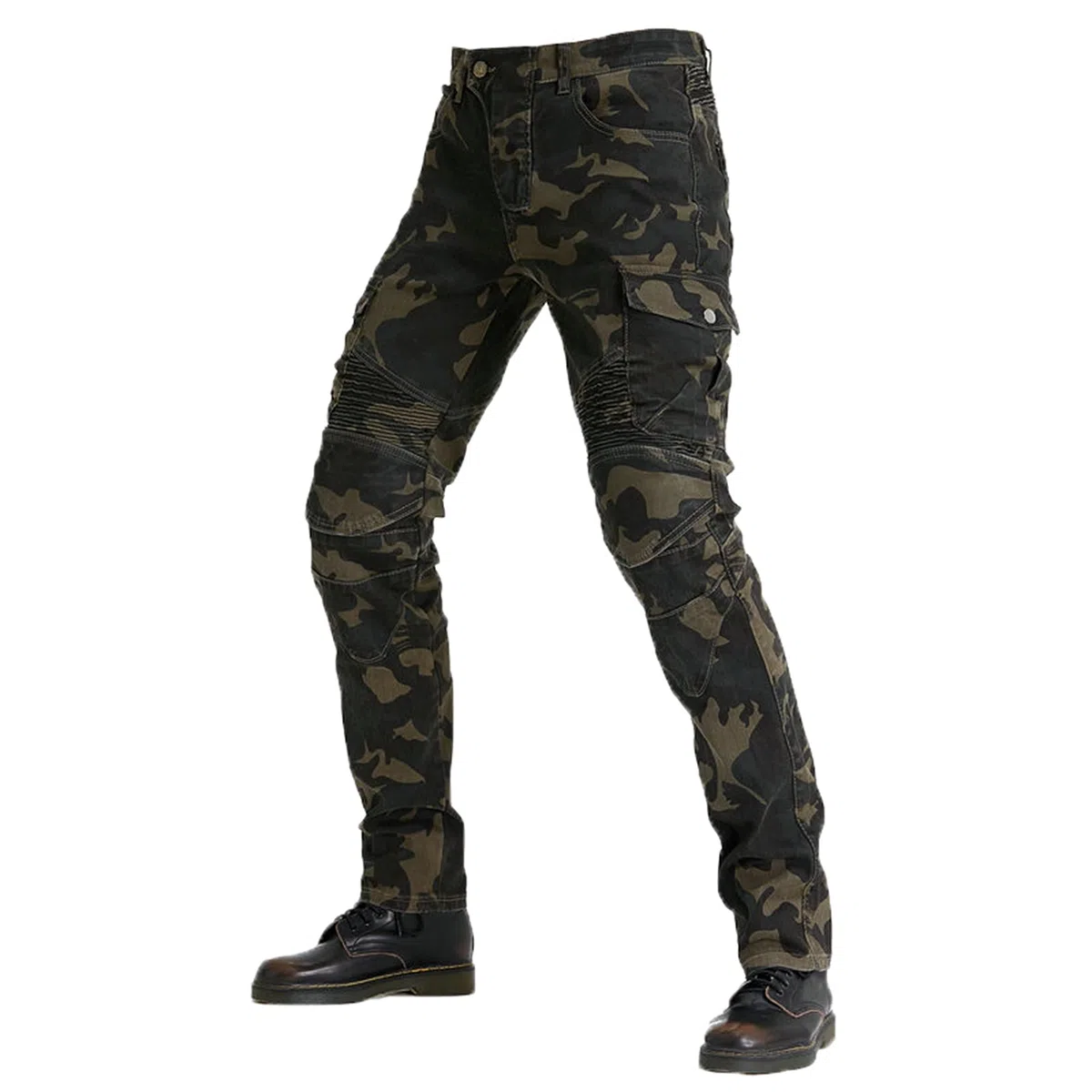 Pantalones vaqueros de moto para hombre fabricados con tela Kevlar, pantalones protectores de motocicleta, transpirables, forrados, reforzados, acolchados extraíbles