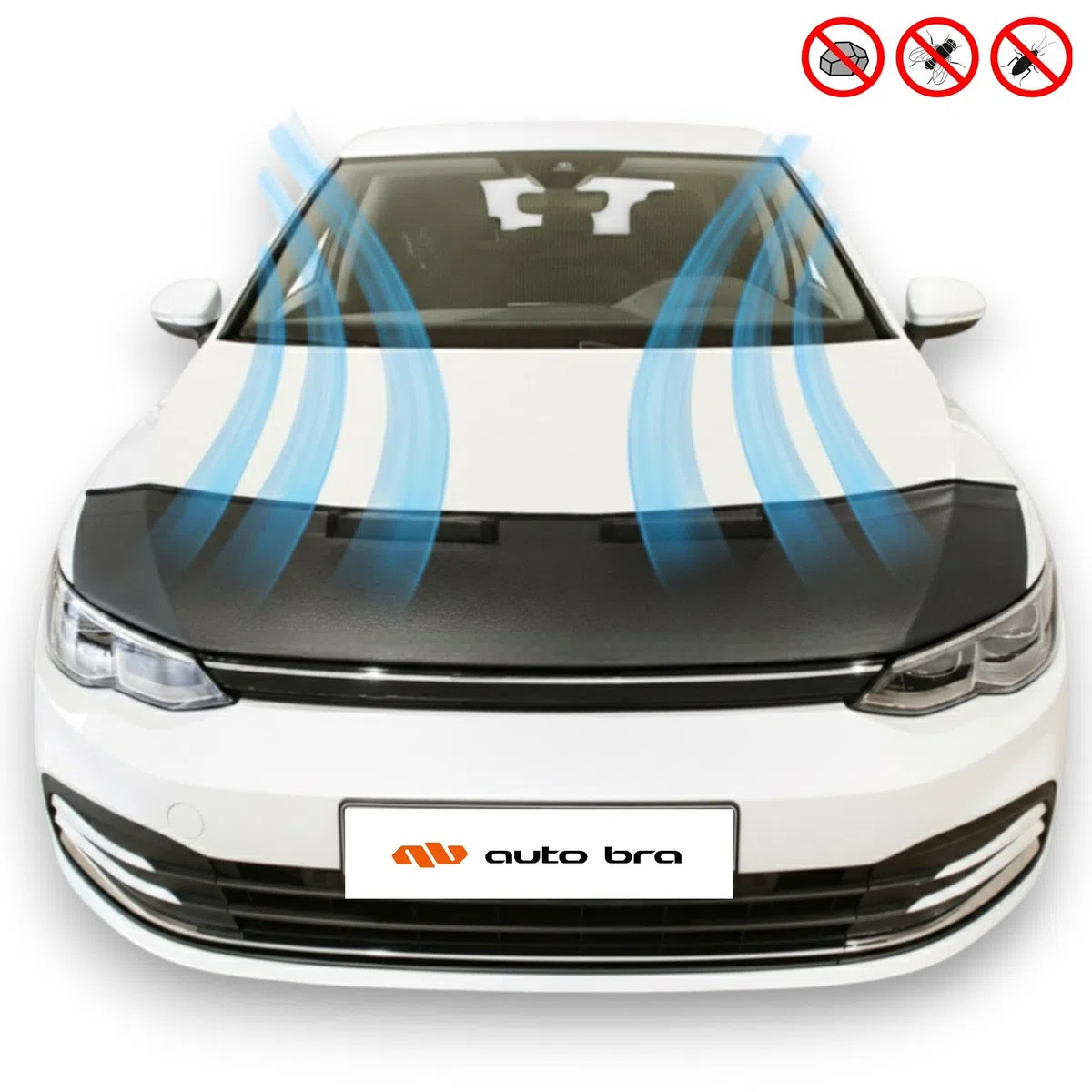 AB-00507 Auto Bra Protector del Capo Compatible con VW Volkswagen T6 2015- Multivan Transporter CARAVELLE Bonnet Bra Tuning
