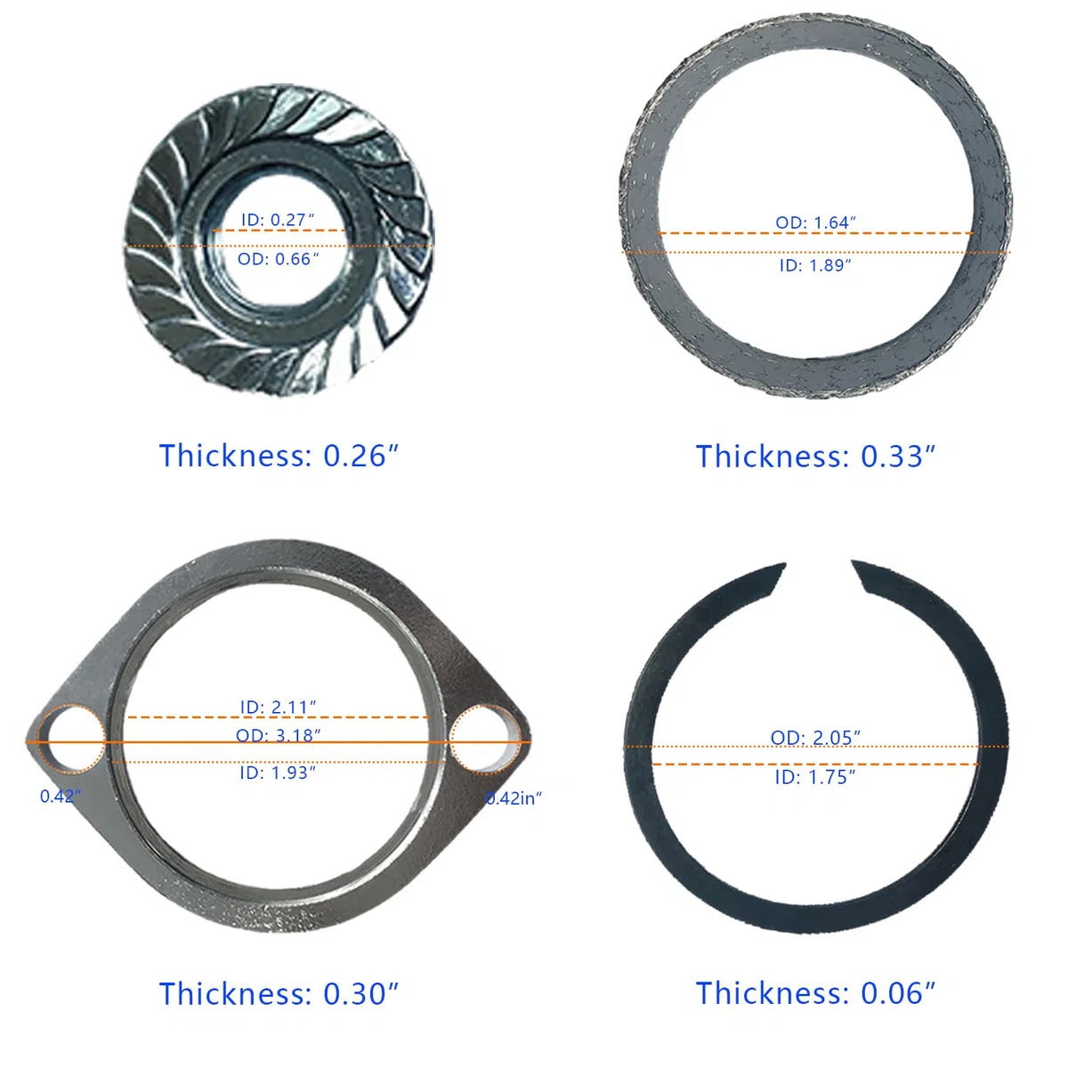 Kit de instalación de juntas de brida de escape para Harley-Davidson Big Twin Sportster 883 1200 XL883 XL1200 48 72 1984-2022