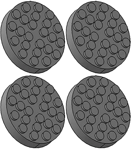 JOMAFA - JUEGO DE 4 TACOS DE GOMA PARA ELEVADORES DE COCHE DE 120 mm DIAMETRO UNIVERSAL PARA ELEVADORES RAVAGLIOLI, SPACE, BUTLER y otros