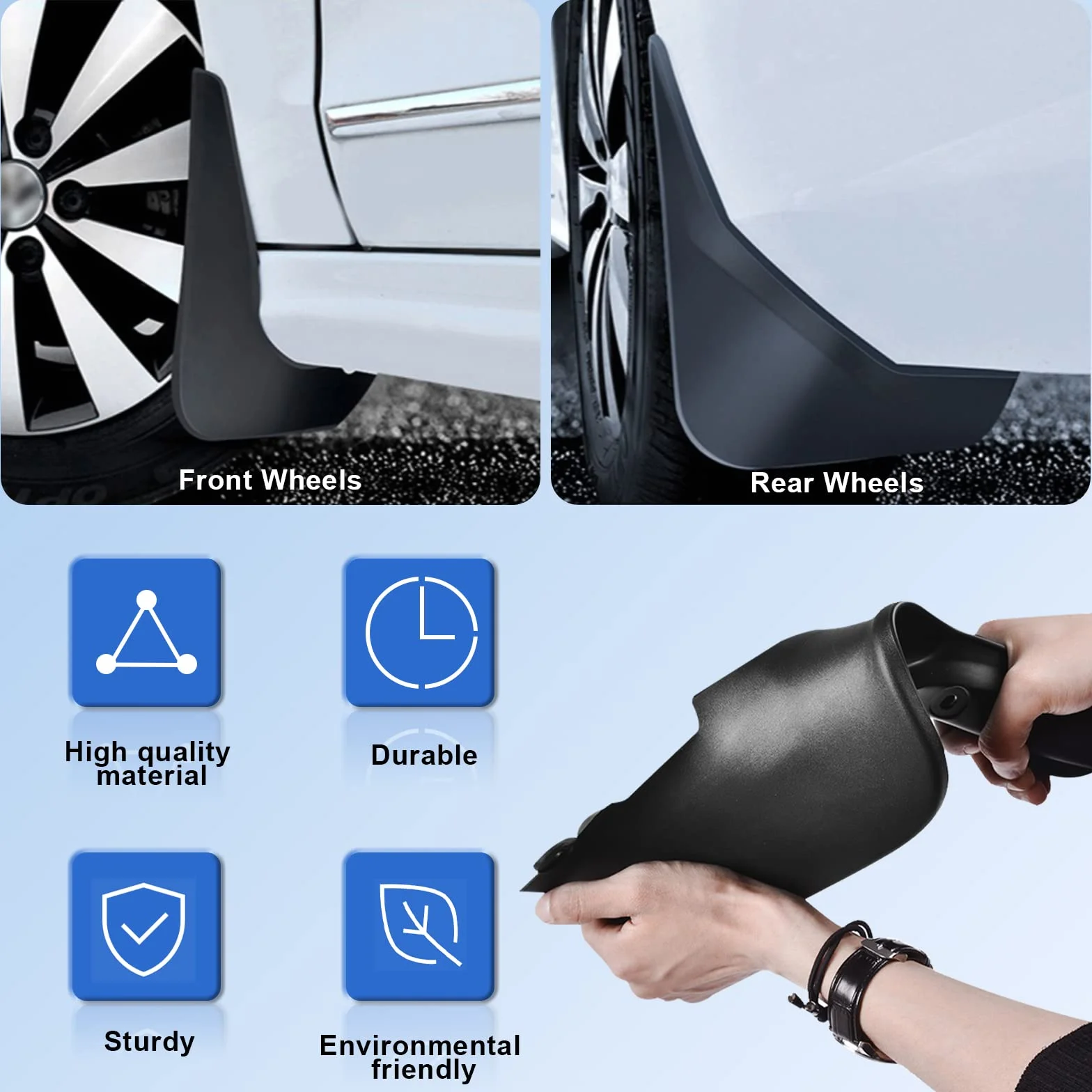 [4 Piezas] CDEFG Compatible con Toyota RAV4 2019-2022 2023 2024 2025 de Aletas de Barro para Coche Protector contra Salpicaduras Guardabarros para Guardabarros con Tornillo de fijación
