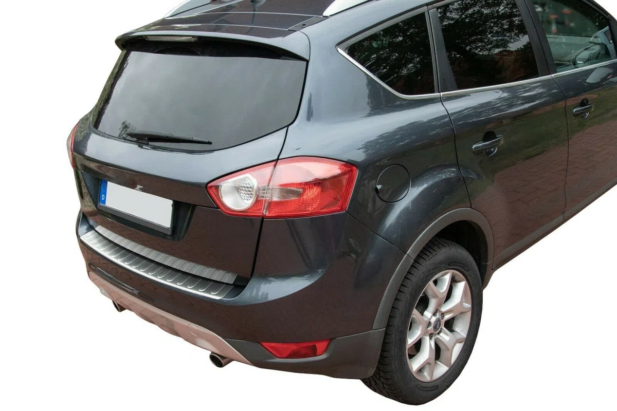 Recambo | Protector de Parachoques trasero | Compatible con Ford KUGA I | 2008-2012 | Acero Inoxidable Mate | Protección borde de carga