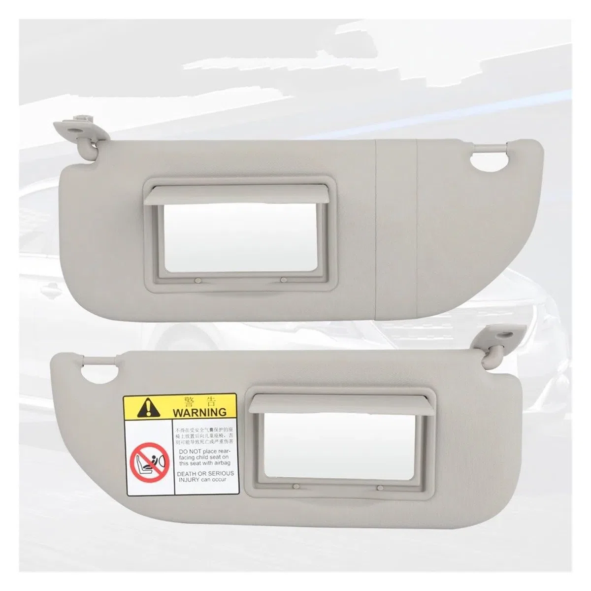 Viseras Parasol 98038433DS para Peugeot 301 para Citroen para C2 para C3 para Elysee 2014-2017 98038432DS Parasol con Espejo Accesorios Coche Visera(1 Juego)