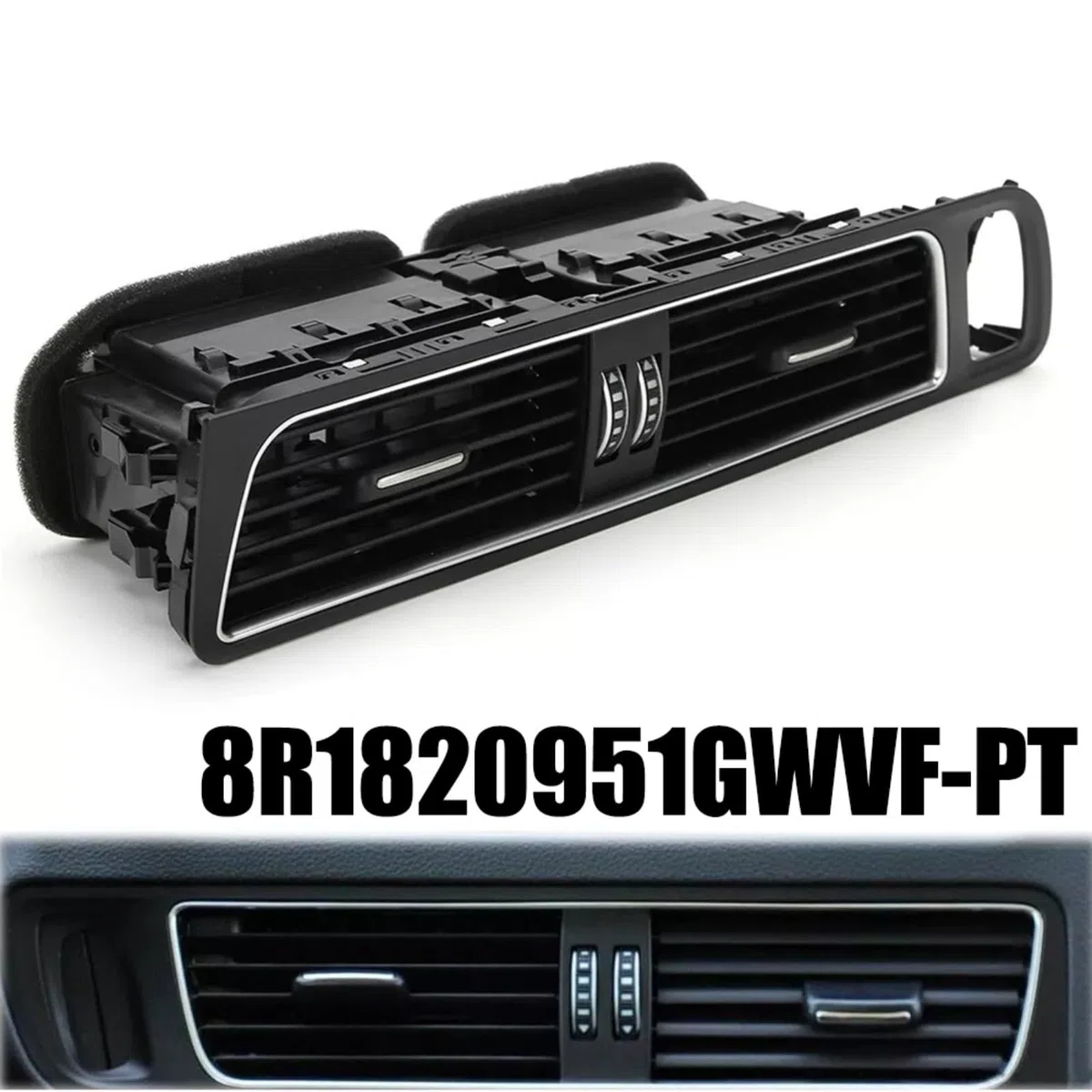 Cubierta de rejilla de ventilación central para salpicadero delantero, para Q5 2009-2018 vehículos de conducción a la izquierda, protección decorativa interior del coche