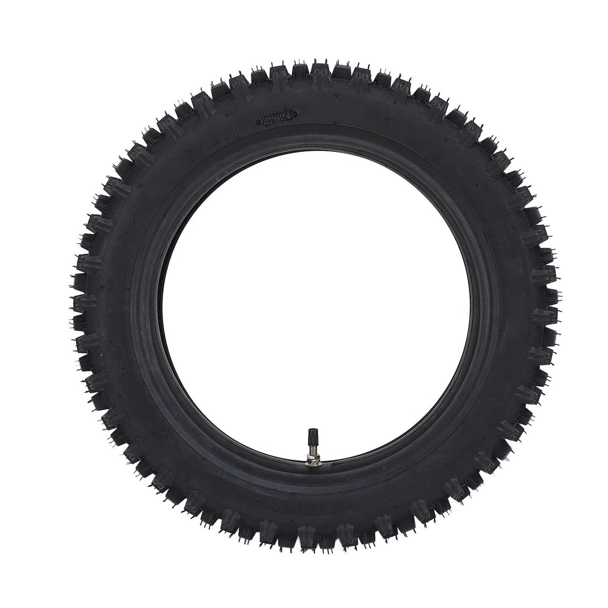 KIMISS Neumático 80/100-12 para motocross, kit con cámara 90/100-12 y válvula, para mini bikes y scooters, agarre off-road, diseño resistente