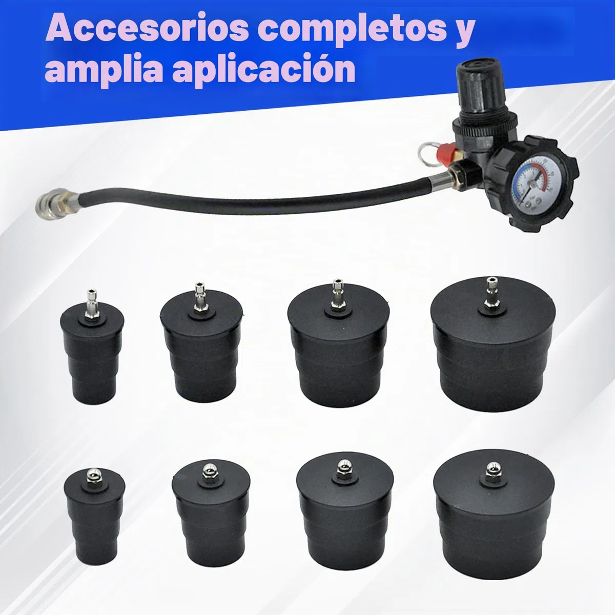 Juego De 9 Comprobadores De Fugas Para Sistemas Turbo, Rango De PresióN: 60 Bar - 80 Psi, Kit De Prueba De PresióN De Intercooler, Comprobador De PresióN Para Sistemas De Compresores