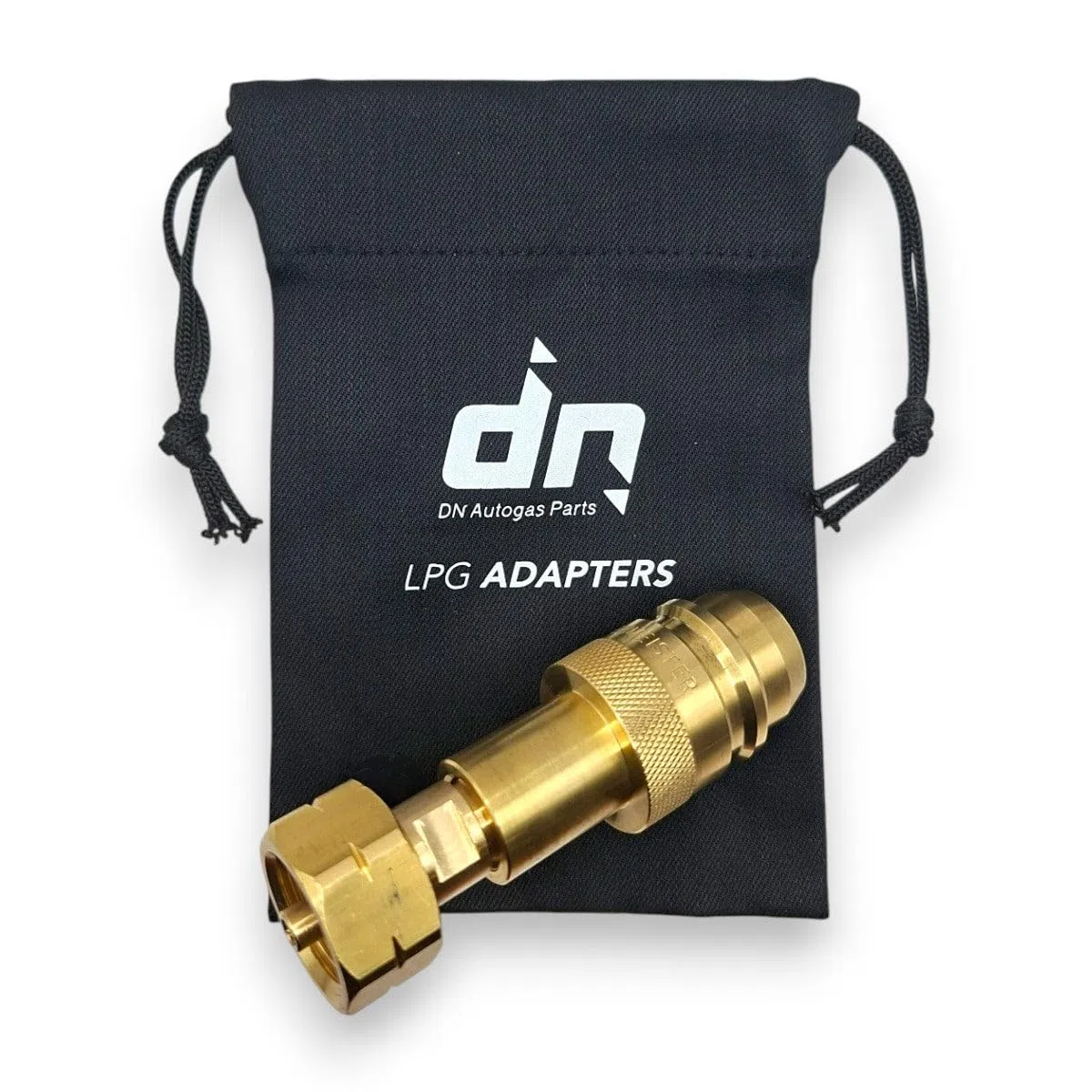 LPG GPL M22 Adaptador de botella de gas - Conector de recarga europeo Euronozzle con bolsa para estaciones de GLP españolas y portuguesas