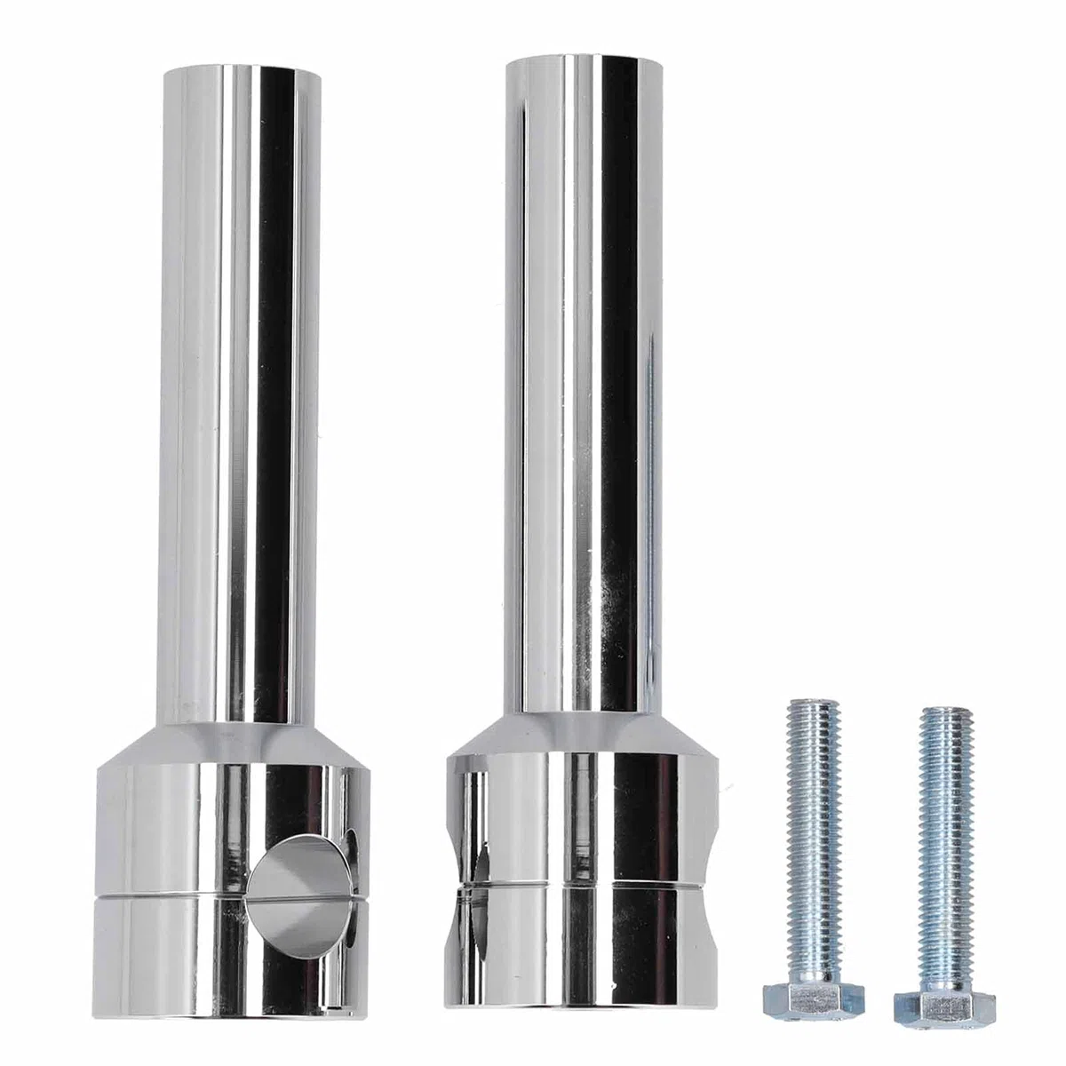 KIMISS Abrazaderas para Elevadores de Manillar de 25 Mm, Kit de Adaptador de Abrazadera de Montaje de Elevadores de Barra de Manillar de Aleación de Aluminio para Motocicleta (cromo)