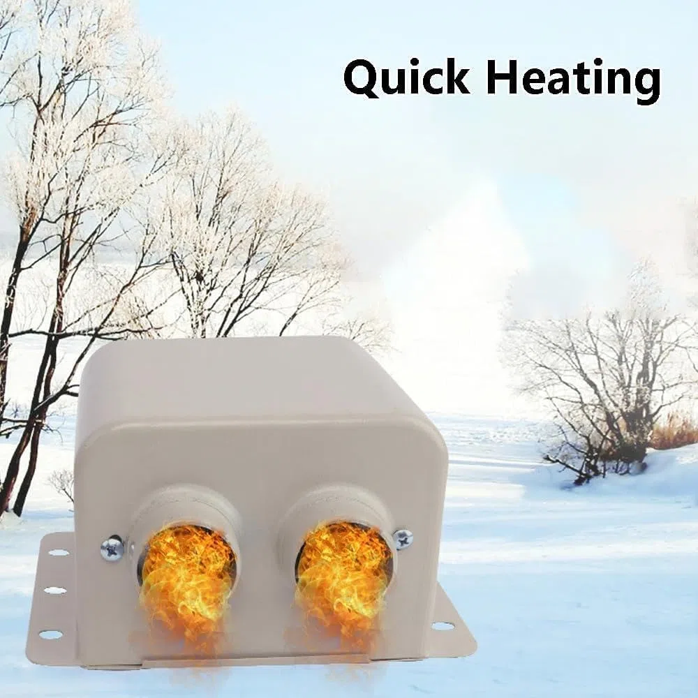 Riloer para Autocaravana, 12 V, 800 W, 2 Orificios, portátil, de Invierno, desempañador y descongelador de Parabrisas, Ventilador Compatible con Varios vehículos de 12 V.