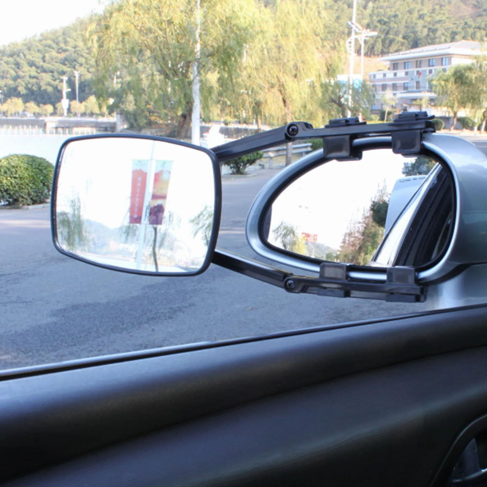 2 espejos retrovisores para caravanas, espejos retrovisores de 360 grados, para la mayoría de los coches, camiones, SUV, caravanas, remolques