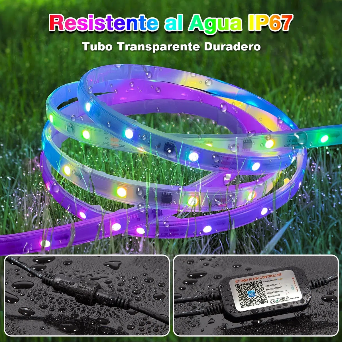 Lichaser Tira de luces Ip68 1M