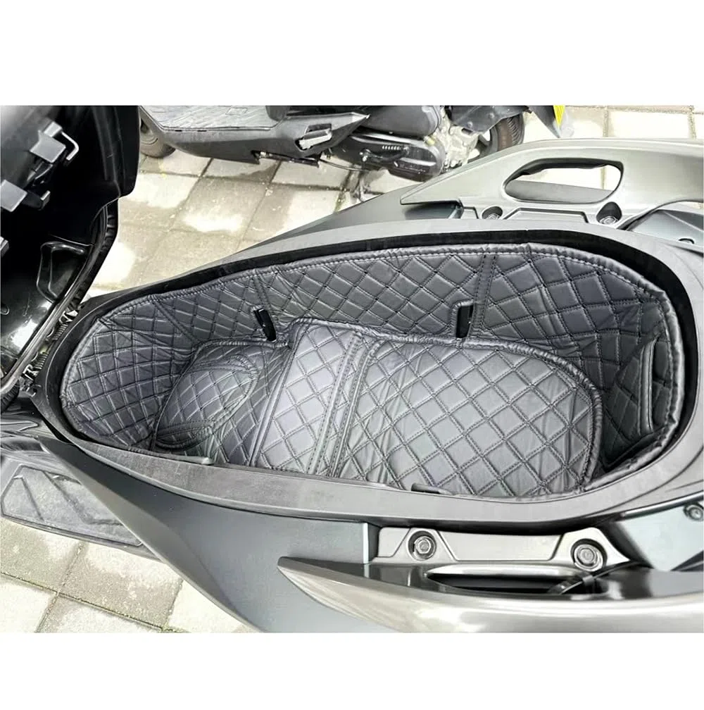para ADV350 ADV 350 Fuerza350 NSS350 Fuerza300 350 Accesorios Motocicleta Tronco Trasero Cojín Interior Asiento Cubo de Almacenamiento Estante Forro Pad (Negro)