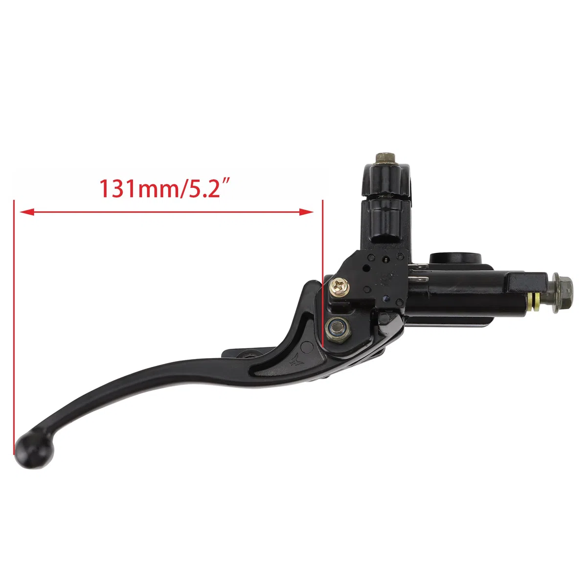 WOOSTAR Izquierda Palanca del Cilindro Maestro de Freno Hidráulico con Calbe Reemplazo para 50cc 70cc 90cc 110cc 125cc 150cc ATV Quad Ciclomotor Scooter Dirt Pit Bike