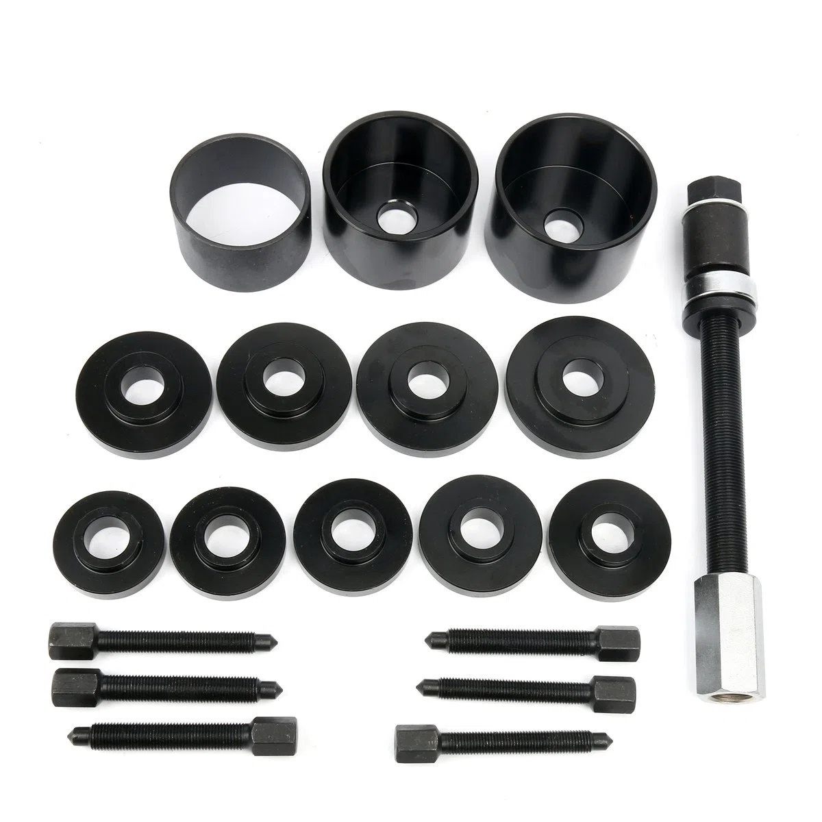 FreeTec Buje de Rueda de 19 Piezas de Rueda de Juego de Herramientas de Rueda Herramientas Extractor para Volkswagen para Audi para Opel Fiat para BMW para Ford