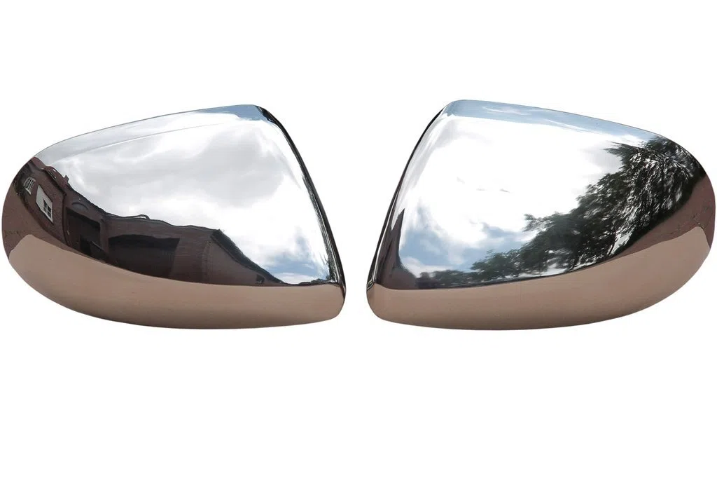 RECAMBO | Cubierta de espejo retrovisor | Compatible con Vito W447 | a partir de 2014 | Acero Inoxidable Cromado | KIT embellecedor para espejos retrovisores de coches