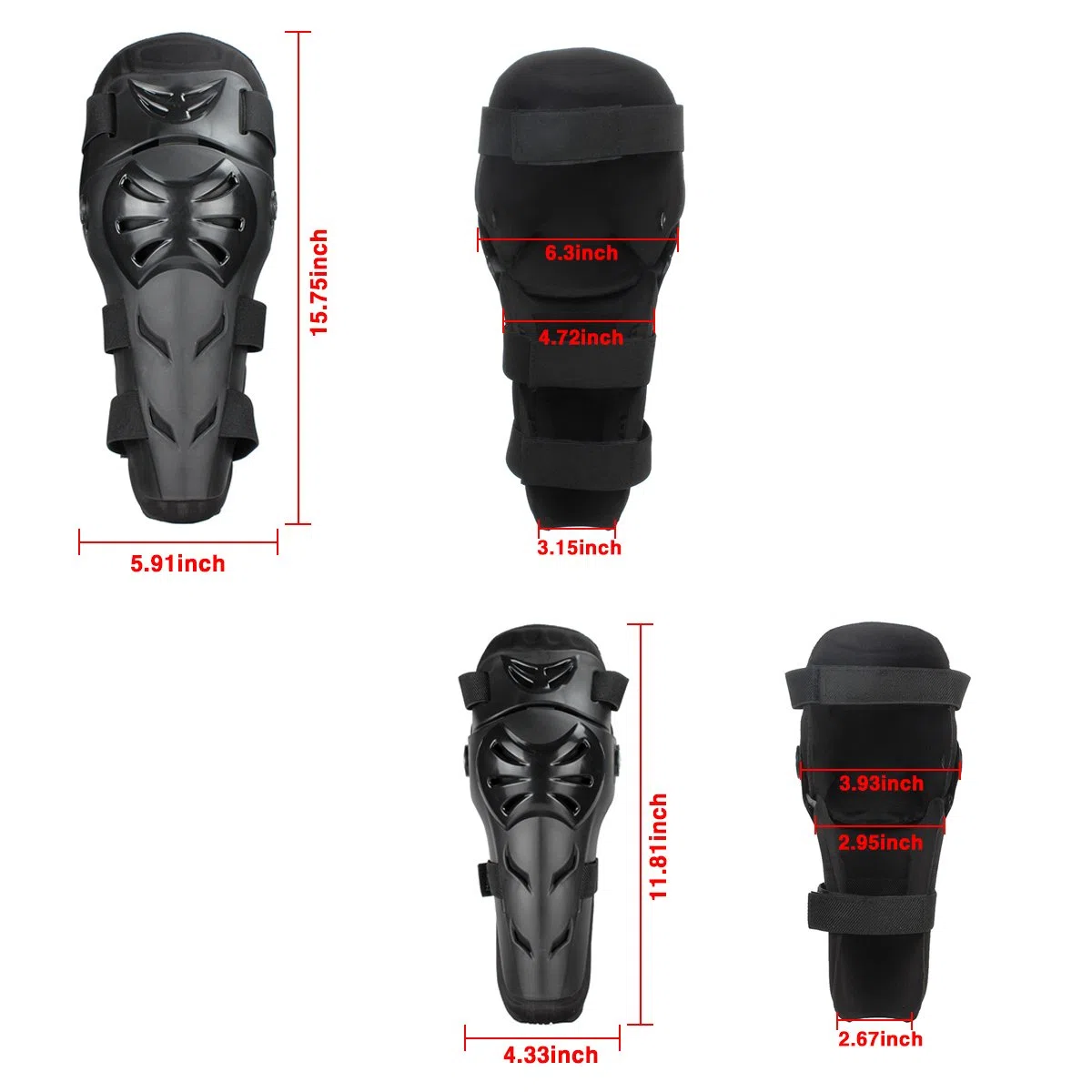 GES 4 Unids Motocicleta Codo Protector de Rodilla Motocross Racing Rodilla Shin Guardias de Protección Equipo de Adultos (Negro)