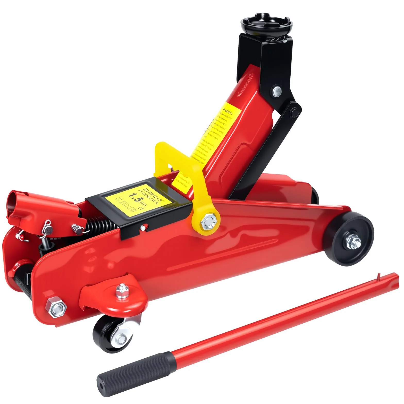 Hychika, gato hidráulico de 1,5 T, gato hidráulico con bomba de pistón hidráulico, elevador hidráulico, 135 – 320 mm, para berlina, SUV, cambio de neumáticos