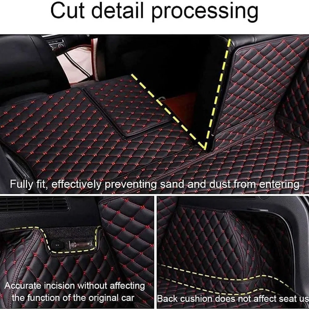 Coche Cuero Alfombrillas Maletero para Chery Omoda 5 C5 Fownix FX 2022-2025, Cobertura Completa Cubre Maletero Protector Alfombra Antideslizante Accesorios,D/Black