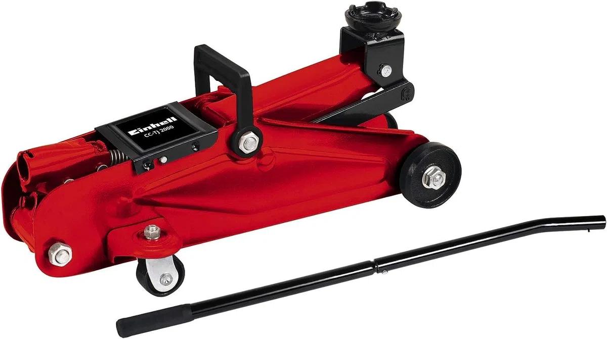 Einhell 2011779 Gato C/Ruedas CC-TJ 2000 Carga Máxima 2000 kg, Rojo