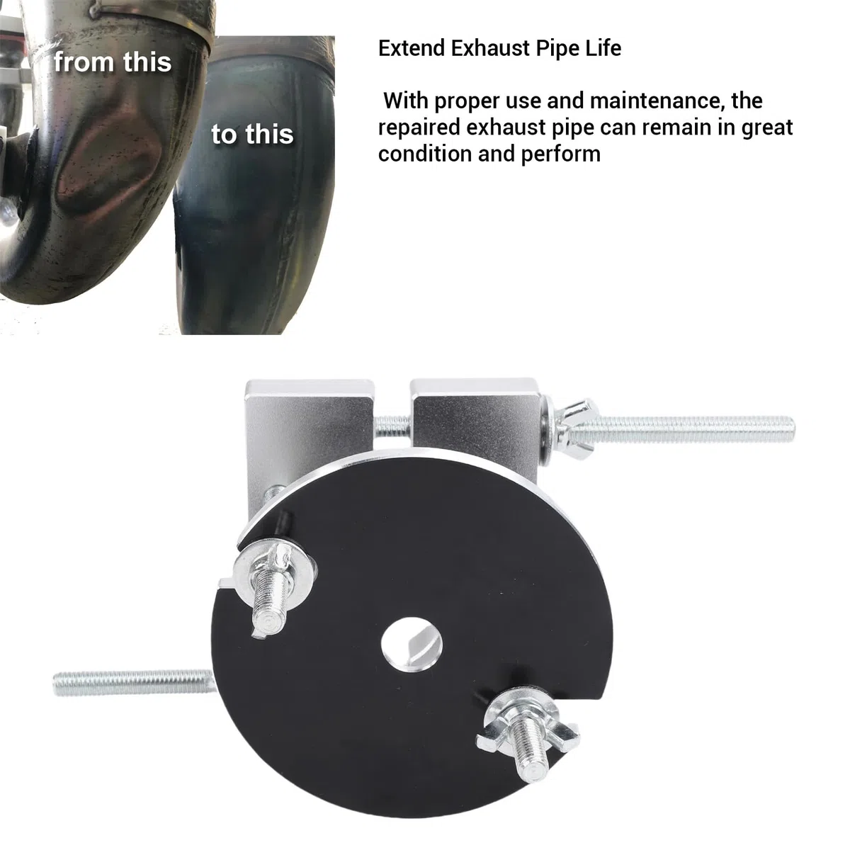 Kit de Reparación de Abolladuras de Escape de 2 Tiempos, Herramienta de Eliminación de Abolladuras de Tuberías de Motocicleta de Alta Resistencia para TE TC 125 250 300, Material Metálico,