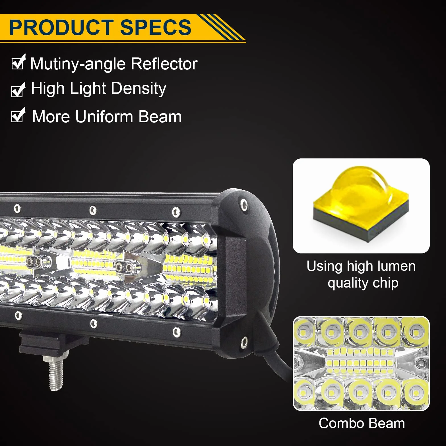 SKYWORLD 2 pcs Faro de trabajo led, 18 cm 7 pulgadas 120W faros trabajo focos Led tractor 12v 24v para off road camión coche ATV 4x4 todoterreno vehículos, 6000K blanca faros antiniebla