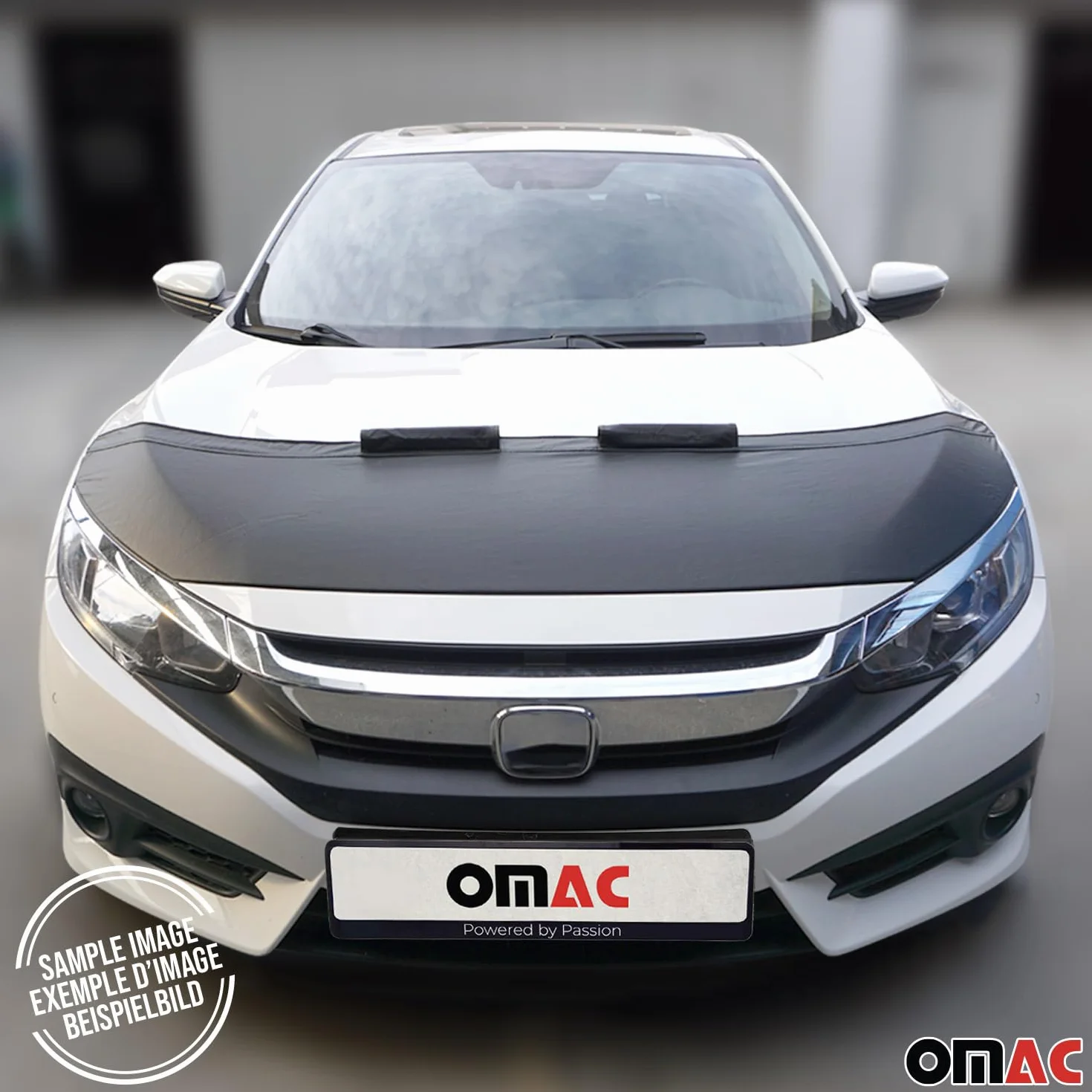OMAC Haubenbra Steinschlagschutz Bonnet Bra compatible con Kia Niro I 2017-2022 Negro Halb