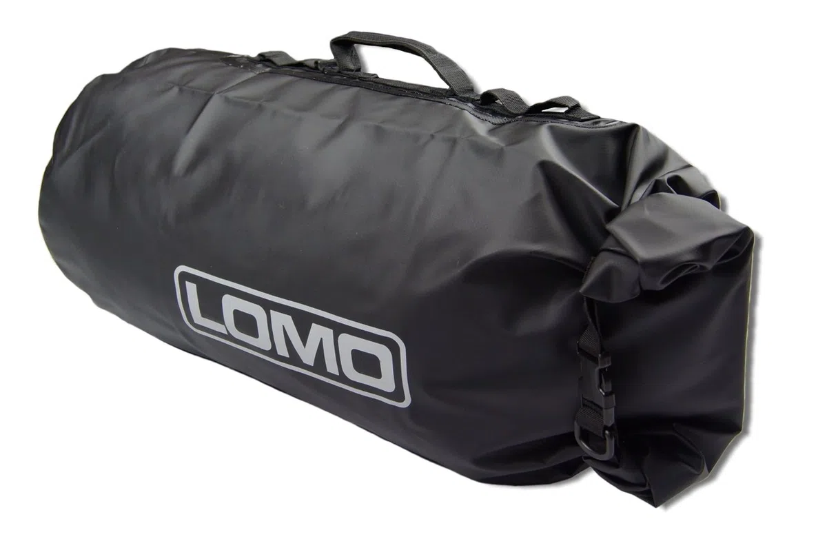 Lomo - Bolsa cilíndrica de 40 l impermeable, para moto, con cierre de cuerda elástica.